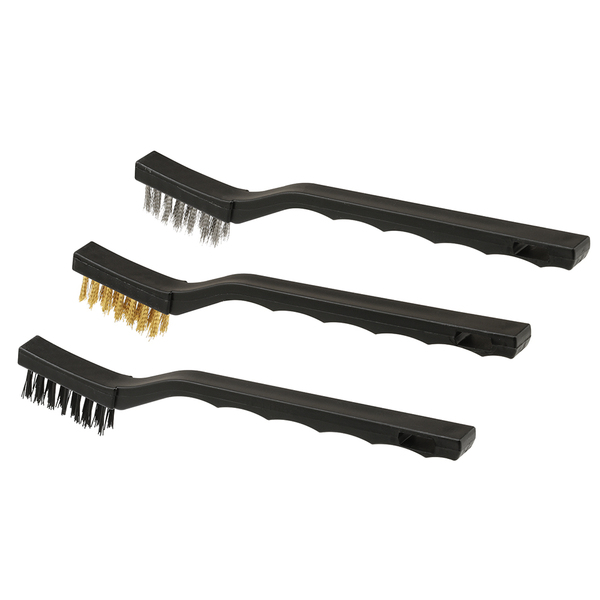Prime-Line Wire Brush Set, Steel, Brass, and Nylon 3 Pack RP77250
